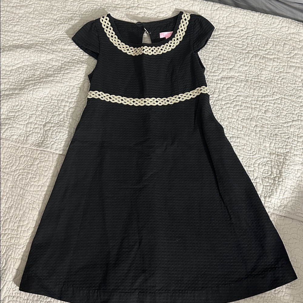 Lilly Pulitzer Black and Cream Kids Formal Dress